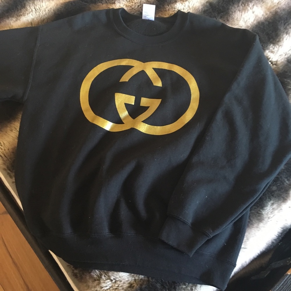 Gucci print black sweatshirt